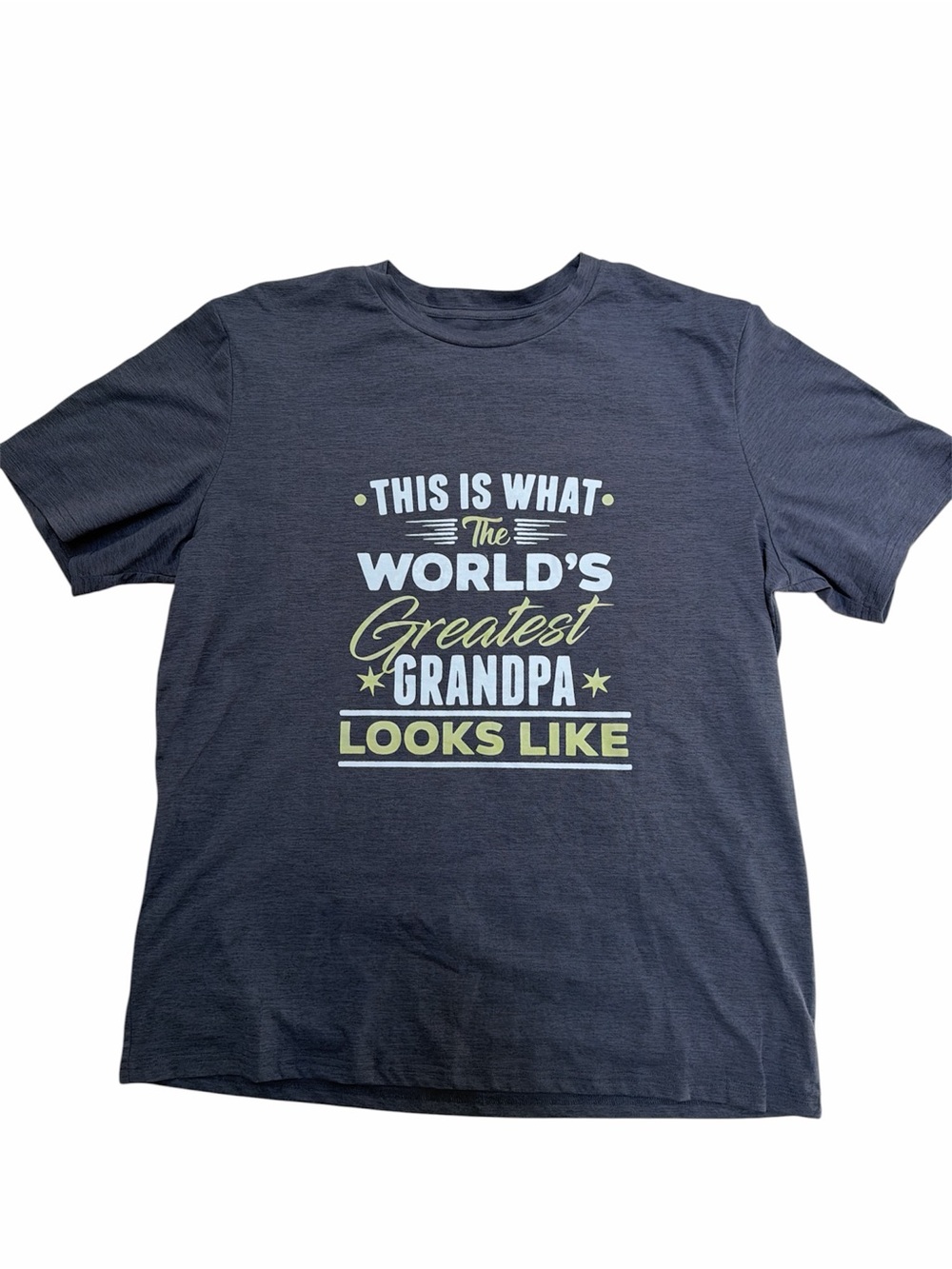 Men's Sark Grey ‘World's Greatest Grandpa' Short Sleeve Tee